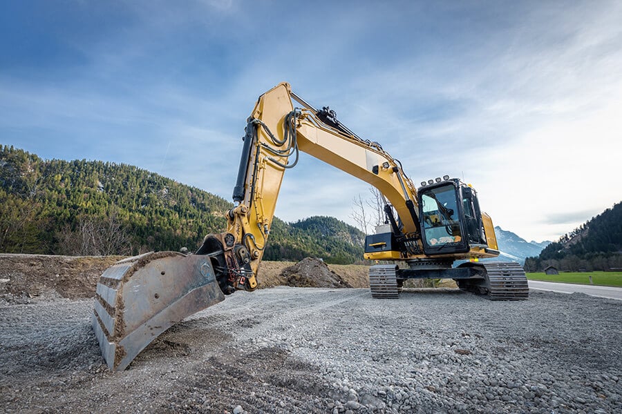 Exacavator at work site
